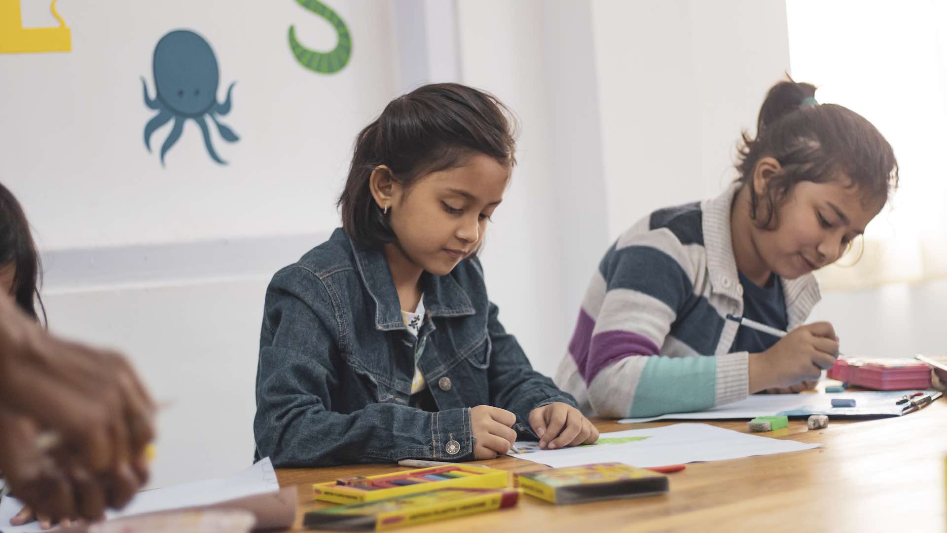 Girls learning together