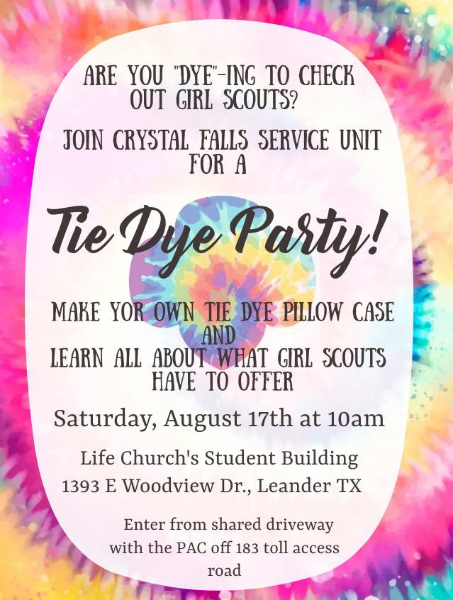 Tie dye flier